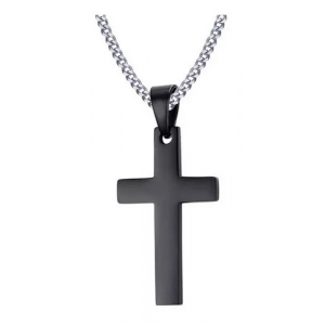Collar Acero Inoxidable, Cruz Contempo 35mm