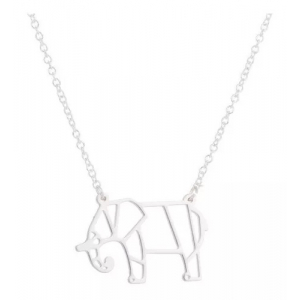 Collar Dg + Cadena Fantasía, Elefante Origami