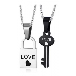 Collar 2 En 1 De Acero Inoxidable, Doble Llave Y Candado