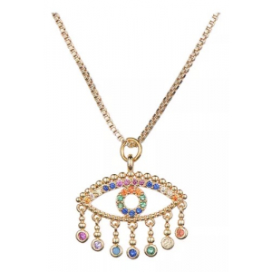 Collar Cobre Ojo Turco Sarab Dorado/colores