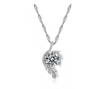 Collar Baño Plata 925, Pluma De Angel