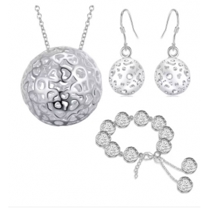 Set 3 Baño Plata Acp Bolas Tipo Llamador