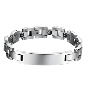 Brazalete Magnetico Plateado Imanes Esclava