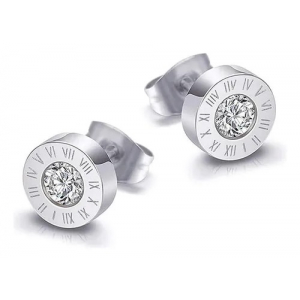 Aretes Acero Inox Romano Plateado