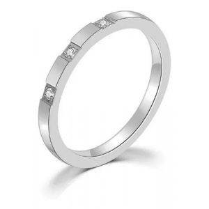 Anillo De Acero Titaneo, Solitario Elegance