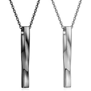 Collar Acero Inox Square Twist