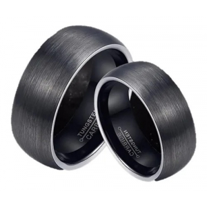 1 Argolla De Tungsteno Centa Wedd Plateada Parejas