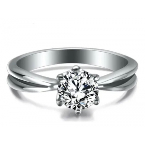 Anillo Acero Inox Compromiso First Plateado