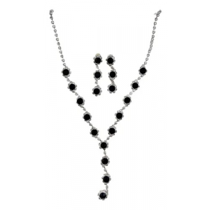 Set 2 Baño Plata Largo Fiesta Shaw Ii Negro