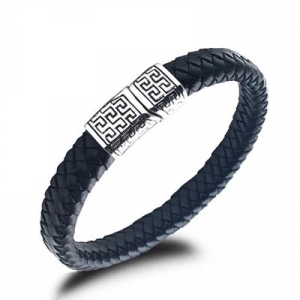 Brazalete Cuero Acero Corp M