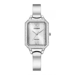 Em0980-50a Reloj Citizen Eco Drive Ladies Crystal Plateado