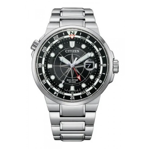 Bj7140-53e Reloj Citizen Eco Drive Endeavor Gmt Negro/platea