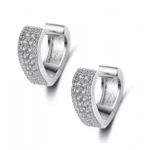 Arracadas Baño Plata Huggies Cuff