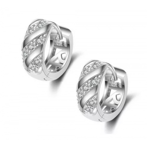 Arracadas Huggies Baño Plata, Tor 3 Bandas B