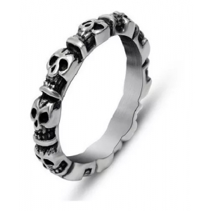 Anillo De Acero Inoxidable, Calaveras Slim