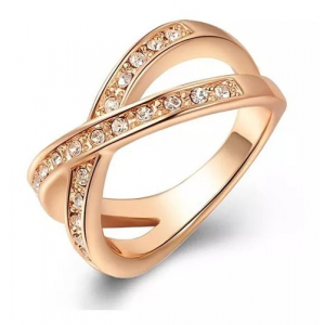 Anillo De Acero Inoxidable, Fashion Cristal