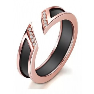 Anillo Cerámica Y Acero Inox, Glamour