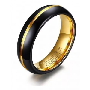 Anillo De Tungsteno, Magno I Negro Y Dorado