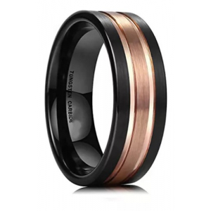 Argolla Tungsteno Dubai 8mm Negro/bronce