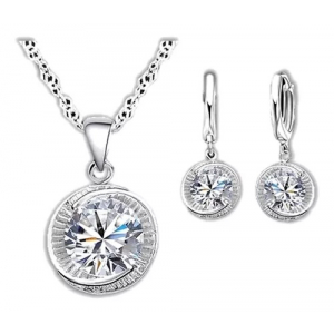 Set 2 Baño Plata Circulo Continuo