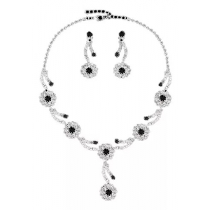 Collar Baño Plata Flores Fiesta Shaaw