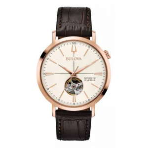 Reloj Bulova Mecanic Automatic 40mm Cafe/Rosado