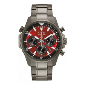Reloj Bulova Marine Star 45mm Gris Oscuro/Rojo
