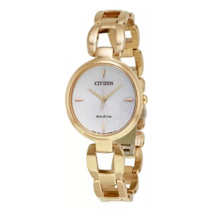 Em0423-56a Reloj Citizen Eco Drive Dama Dorado/blanco