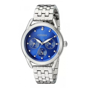 Fd2050-53l Reloj Citizen Eco Drive Plateado/azul