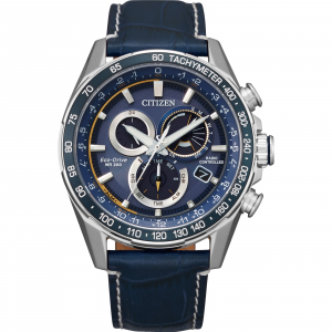 Cb5918-02l Reloj Citizen Pcat Eco Drive Azul/plateado