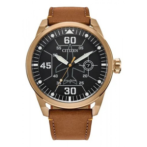 Aw1733-09e Reloj Citizen Weekender Avion Eco Drive 45mm Cafe