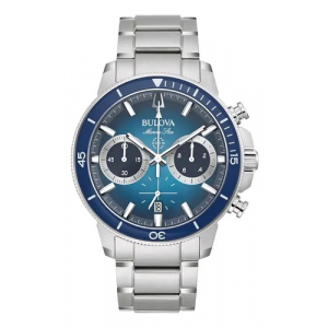 96b380 Reloj Bulova Marine Star 45mm Plateado/azul