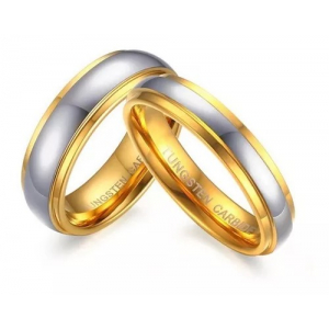1 Argolla De Tungsteno August Wedd Dorado Y Plateado