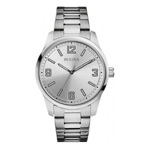 Reloj Bulova Quartz 96a154 Hombre Plateado Acero Inoxidable.