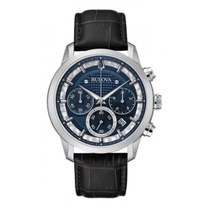 96b420 Reloj Bulova Clasico Sutton 43mm Azul