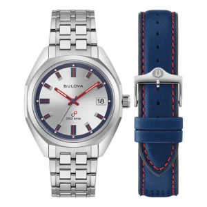 96k112 Reloj Bulova Jet Star Box Set 40mm Azul/plateado/rojo