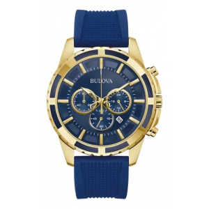 97b222 Reloj Bulova Classic Dress 44mm Azul/dorado