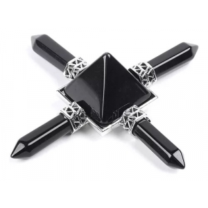 Piramide Reiki Balanc Chakras 4 Puntas Cristal De Roca