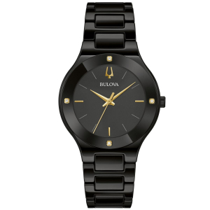 Reloj Bulova Modern Diamante 35mm Negro