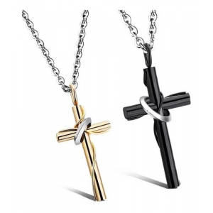 Collar Acero Inox Cruz Wedd