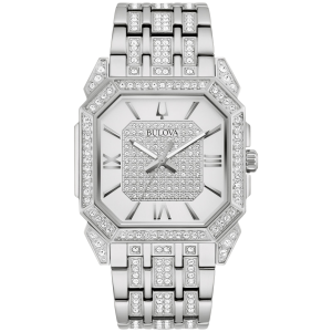 Reloj Bulova Octava Crystal 38mm Plateado