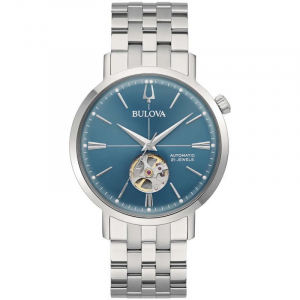 Reloj Bulova Aero Jet Automatic 40mm Plateado/Azul