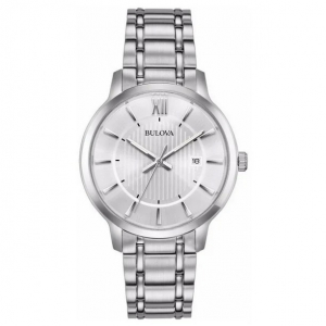 Reloj Bulova Classic 40mm Plateado/Blanco Pareja