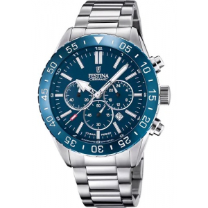 Reloj Festina Ceramic m44m Plateado/Azul