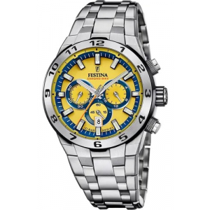 Reloj Festina Chrono Bike 40.3mm Plateado/Amarillo