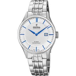 Reloj Festina Acero Clásico 40mm Plateado/Azul