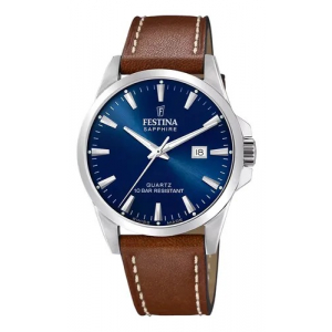 Reloj Festina Correa Clasico 41mm Café/Plateado/Azul