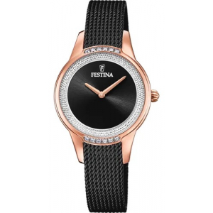 Reloj Festina Mademoiselle Crystal 30.2mm Negro/Dorado
