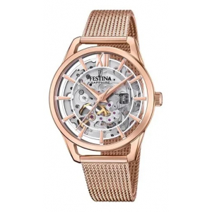 Reloj Festina Automatic 35.5mm Rosado/blanco Plateado