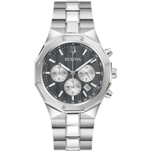 Reloj Bulova Prestige Cuarzo 40mm Plata/gris Plateado Plateado Gris Oscuro
